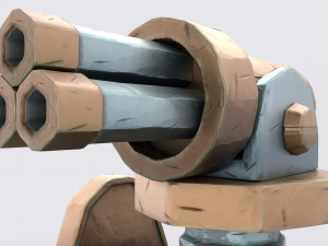 cartoon turret 3D Model
