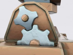 cartoon turret 3D Model