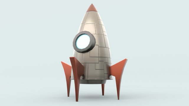 cartoon rocket 3D-Modell .c4d .max .obj .3ds .fbx .stl .blend 