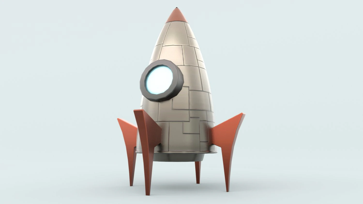 foguete de desenho animado Modelo 3D .c4d .max .obj .3ds .fbx .stl .blend 