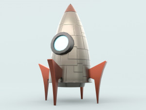 cartoon rocket Modèle 3D