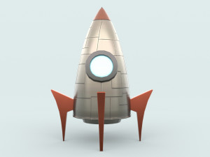 cartoon rocket 3D-Modell
