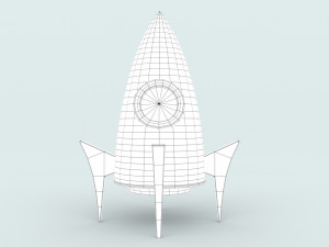 cartoon rocket 3D-Modell