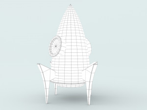 cartoon rocket 3D-Modell