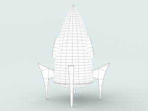 cartoon rocket 3D-Modell