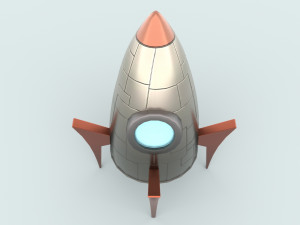 cartoon rocket 3D-Modell