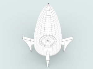 cartoon rocket 3D-Modell