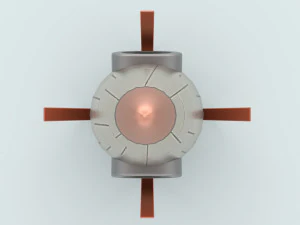 foguete de desenho animado Modelo 3D