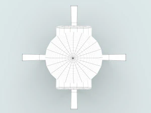 foguete de desenho animado Modelo 3D