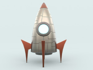 cartoon rocket 3D-Modell