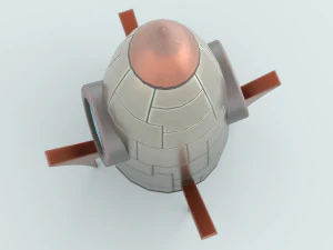 foguete de desenho animado Modelo 3D