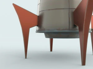 foguete de desenho animado Modelo 3D