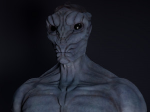 alien bust Model 3D