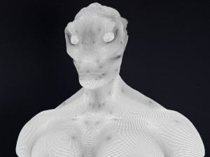 alien bust Model 3D