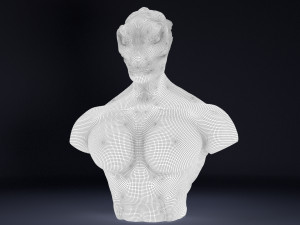 alien bust Model 3D