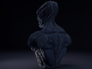 alien bust Model 3D