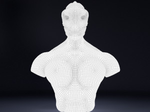 alien bust Model 3D
