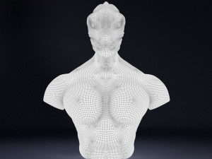 alien bust Model 3D