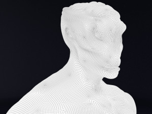 alien bust Model 3D