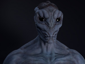 alien bust Model 3D