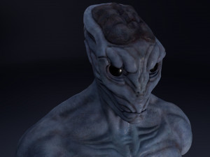 alien bust Model 3D