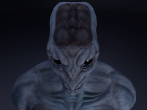 alien bust Model 3D