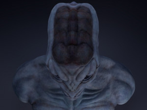 alien bust Model 3D
