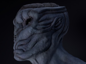 alien bust Model 3D