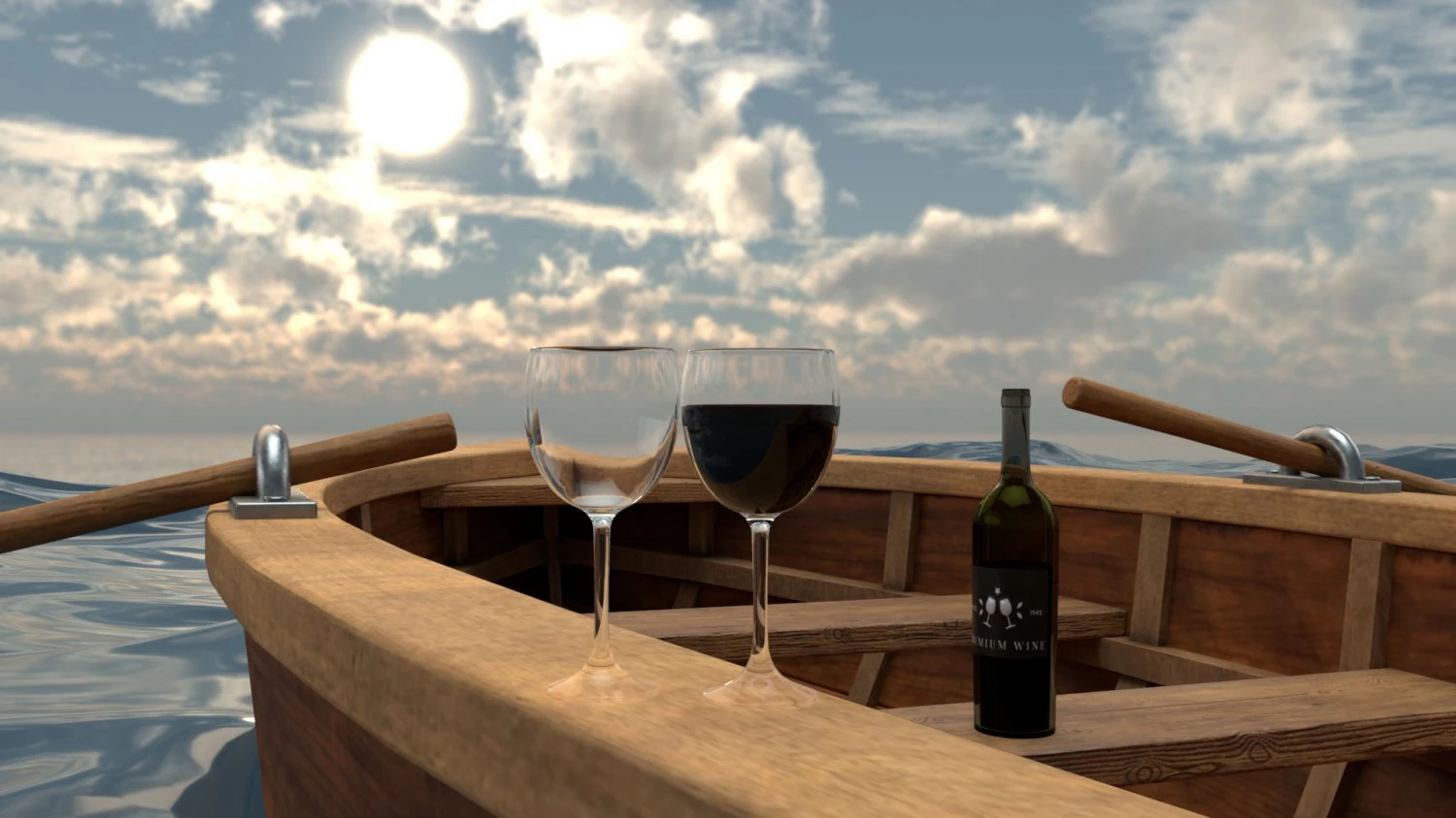 boat scene 3D Model .c4d .max .obj .3ds .fbx .stl .blend 