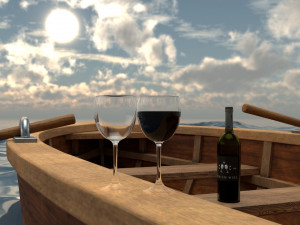 boat scene 3D Model