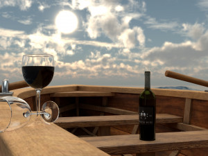 boat scene 3D-Modell