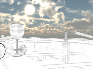 boat scene 3D-Modell