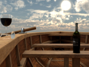 boat scene 3D-Modell