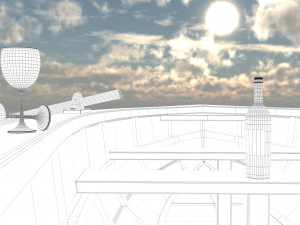 boat scene 3D-Modell