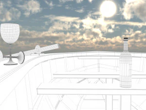 boat scene 3D Model
