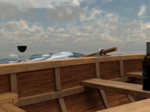 boat scene 3D-Modell