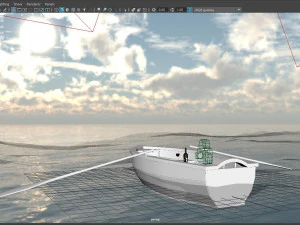 boat scene 3D Model