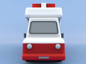 cartoon ambulance 3D-Modell