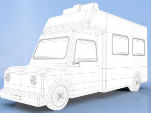 cartoon ambulance 3D Model