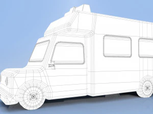 cartoon ambulance 3D Model