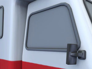 cartoon ambulance 3D Model