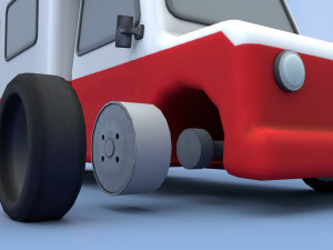 cartoon ambulance 3D-Modell