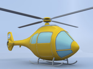 cartoon helicopter 3D Model