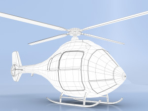cartoon helicopter 3D Модель