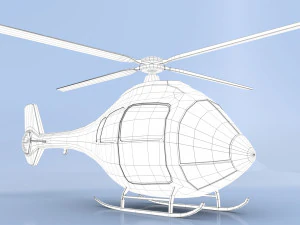 cartoon helicopter 3D Model