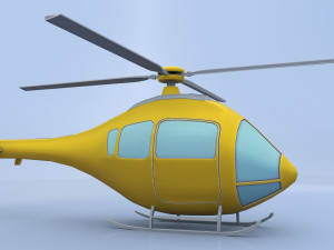cartoon helicopter 3D Модель