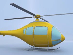 cartoon helicopter 3D Model