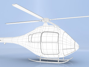 cartoon helicopter 3D Модель
