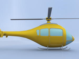 cartoon helicopter 3D Модель