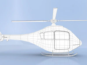 cartoon helicopter 3D Model